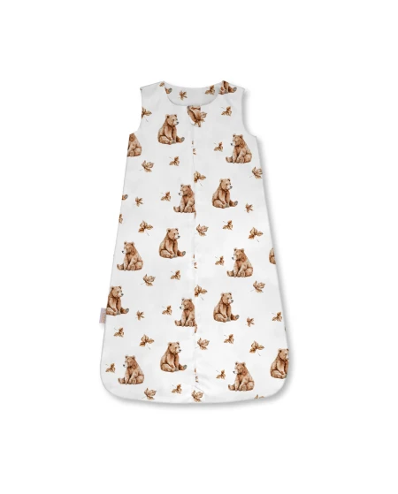 Bamboo Baby Sleepbag 6-18 Months BEARS Soft & Breathable | Waldin