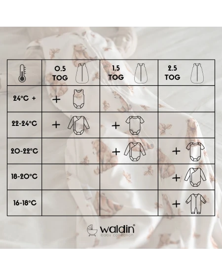 Bamboo Baby Sleeping Bag 0–6 Months | Soft & Breathable | Waldin
