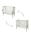 Bedside Crib 2in1 with mattress - Olive | Waldin