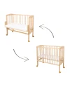 Bedside Crib 2in1 with mattress - Natural | Waldin