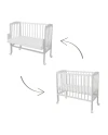 Bedside Crib 2in1 with mattress - White | Waldin