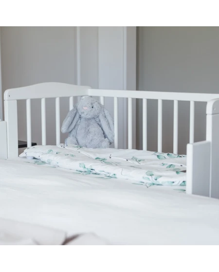 Bedside Crib 2in1 with mattress - White | Waldin