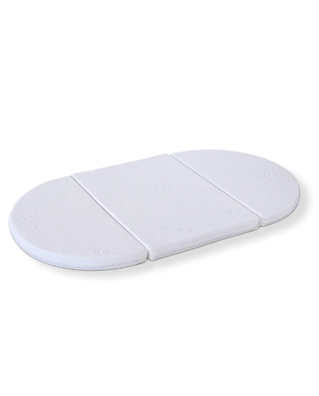 7in1 Oval Baby Crib with mattress - Natural wood | Waldin