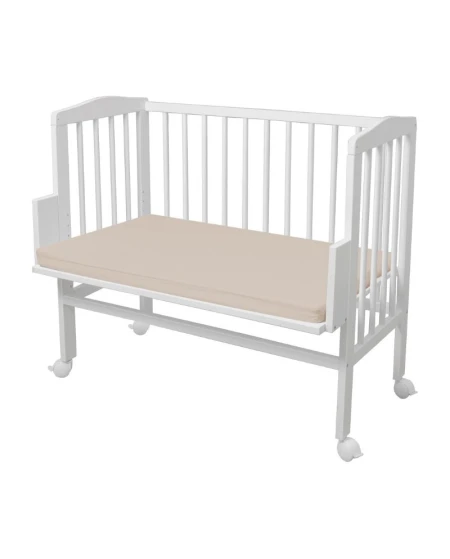 Cotton Sheet for Side Crib 2-in-1 Waldin 90x50 cm Beige | Waldin