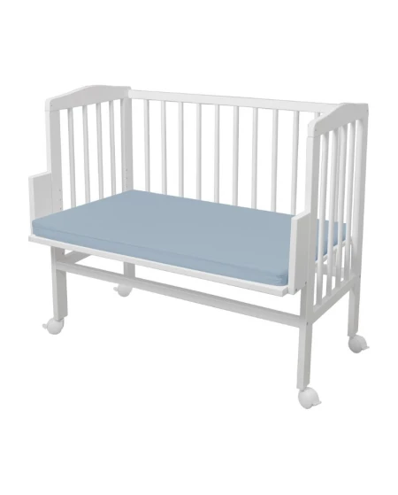 Cotton Sheet for Side Crib 2-in-1 Waldin 90x50 cm Blue| Waldin