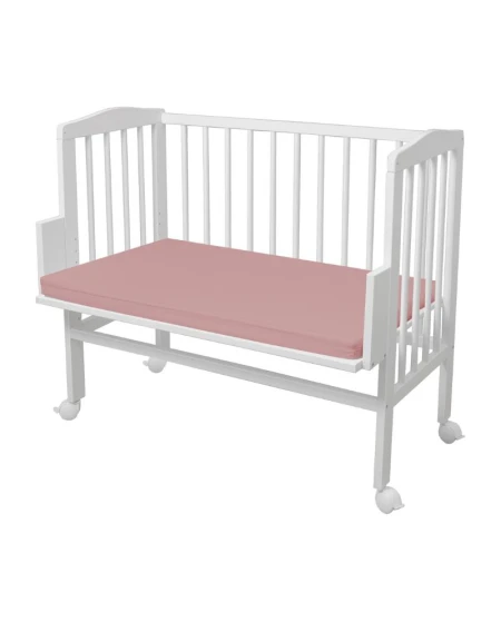 Cotton Sheet for Side Crib 2-in-1 Waldin 90x50 cm Rose| Waldin