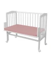 Cotton Sheet for Side Crib 2-in-1 Waldin 90x50 cm Rose| Waldin