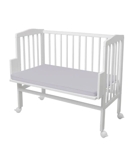 Cotton Sheet for Side Crib 2-in-1 Waldin 90x50 cm Gray