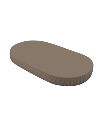 Organic Cotton Sheet 124x73 Oval Crib - Taupe