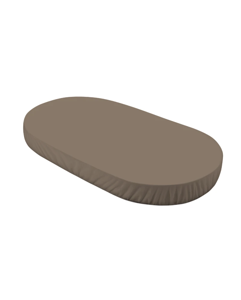 Organic Cotton Sheet 124x73 Oval Crib - Taupe Organic Cotton Sheet 124x73 Oval Crib - Taupe