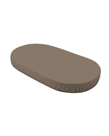 Organic Cotton Sheet 124x73 Oval Crib - Taupe