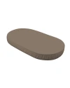 Organic Cotton Sheet 124x73 Oval Crib - Taupe