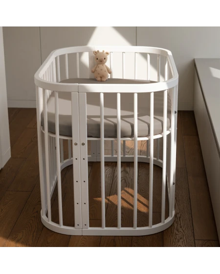 Organic Cotton Sheet 93x65 for 5in1 Crib – Taupe