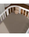 Organic Cotton Sheet 93x65 for 5in1 Crib – Taupe
