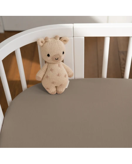 Organic Cotton Sheet 93x65 for 5in1 Crib – Taupe