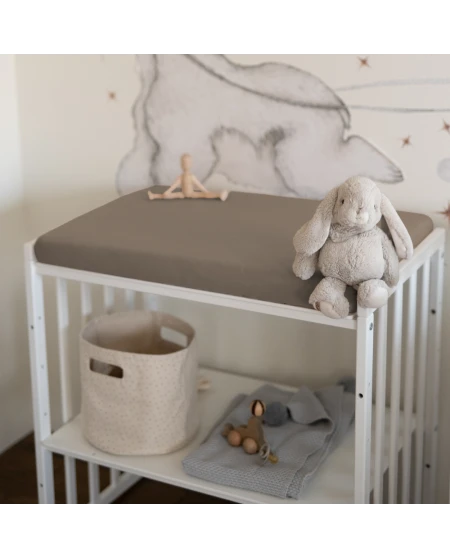 Sheet for changing table 70x50 cm - Taupe | Waldin