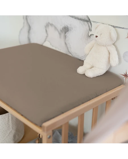 Sheet for changing table 70x50 cm - Taupe | Waldin