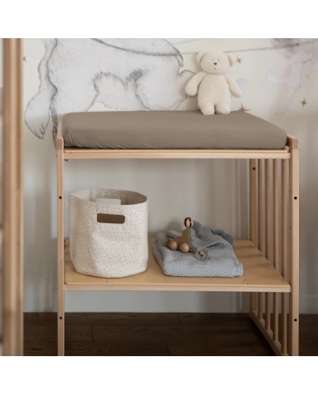 Sheet for changing table 70x50 cm - Taupe | Waldin
