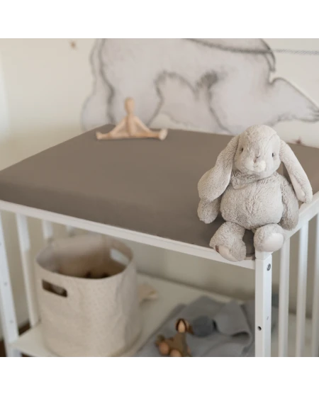 Sheet for changing table 70x50 cm - Taupe | Waldin