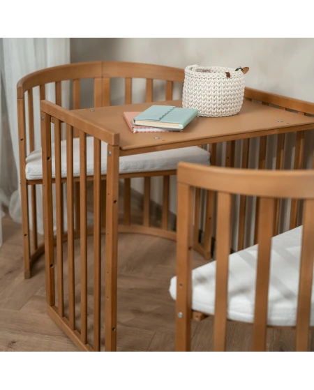 7in1 Oval Baby Crib with mattress - Vintage | Waldin