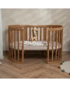 7in1 Oval Baby Crib with mattress - Vintage | Waldin