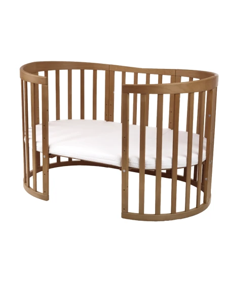 7in1 Oval Baby Crib with mattress - Vintage | Waldin