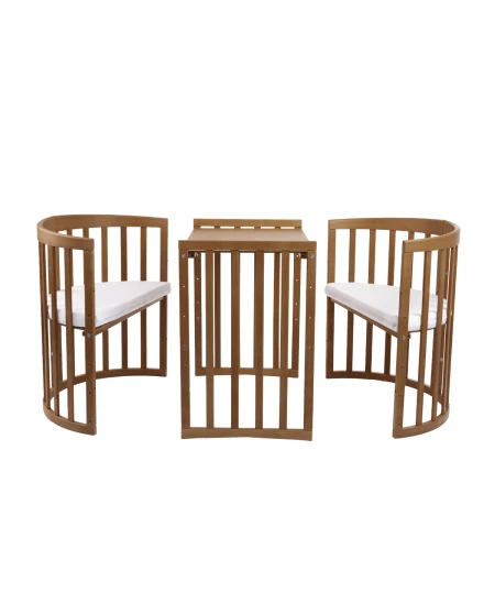 7in1 Oval Baby Crib with mattress - Vintage | Waldin