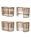 7in1 Oval Baby Crib with mattress - Vintage | Waldin