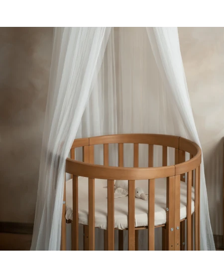 7in1 Oval Baby Crib with mattress - Vintage | Waldin