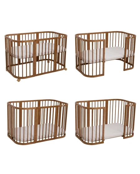7in1 Baby crib with mattress Natural Grows with your child Waldin