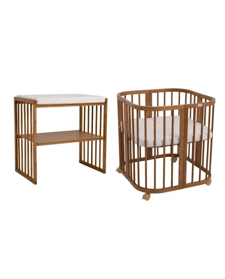 7in1 Baby crib with mattress Natural Grows with your child Waldin