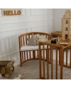 7in1 Oval Baby Crib with mattress - Vintage | Waldin