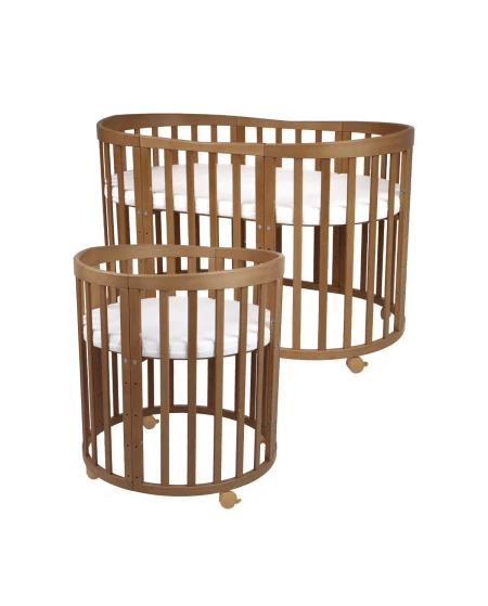 7in1 Oval Baby Crib with mattress - Vintage | Waldin