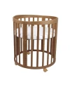7in1 Oval Baby Crib with mattress - Vintage | Waldin