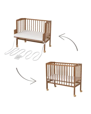 Bedside Crib 2in1 with mattress - Vintage | Waldin