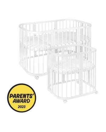 7in1 Baby crib with mattress - White | Waldin