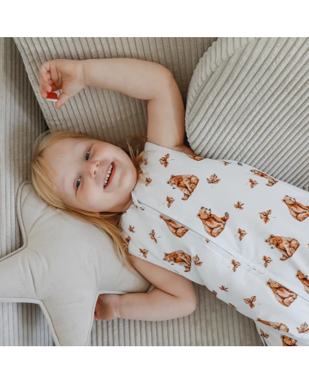 Cotton Baby Sleeping bag with legs 3-4 years BEARS | Waldin
