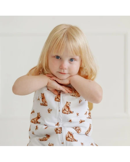 Cotton Baby Sleeping bag with legs 3-4 years BEARS | Waldin
