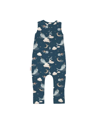 Cotton Baby Sleeping bag with legs 1-2 years Whales | Waldin