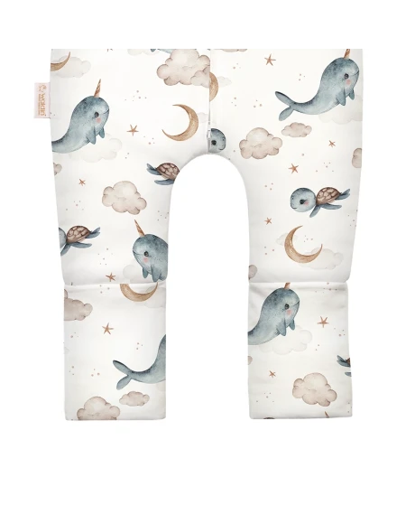 Cotton Baby Sleeping bag with legs 1-2 years Whales | Waldin