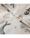 Cotton Baby Sleeping bag with legs 1-2 years Whales | Waldin