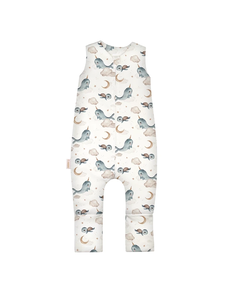Cotton Baby Sleeping bag with legs 3-4 years Whales | Waldin Cotton Baby Sleeping bag with legs 3-4 years Whales | Waldin