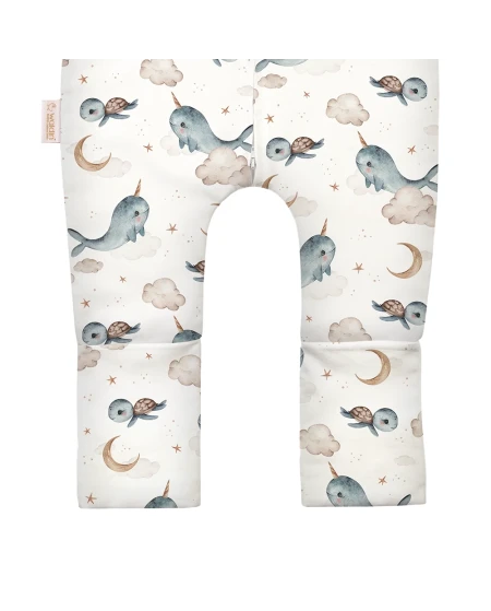 Cotton Baby Sleeping bag with legs 3-4 years Whales | Waldin