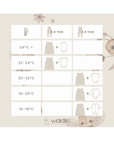 Cotton Baby Sleeping bag with legs 1-2 years Bees | Waldin