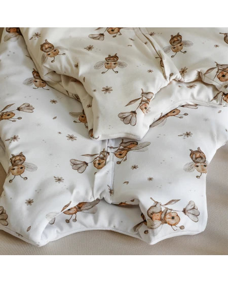 Cotton Baby Sleeping bag with legs 1-2 years Bees | Waldin