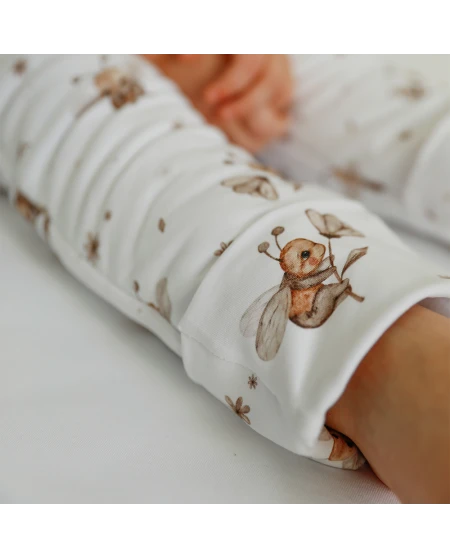 Cotton Baby Sleeping bag with legs 1-2 years Bees | Waldin