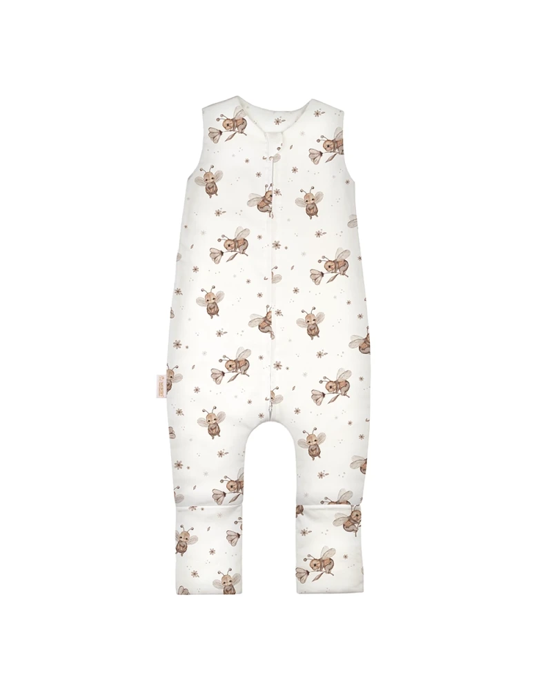 Cotton Baby Sleeping bag with legs 3-4 years Bees | Waldin Cotton Baby Sleeping bag with legs 3-4 years Bees | Waldin