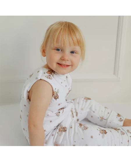 Cotton Baby Sleeping bag with legs 3-4 years Bees | Waldin