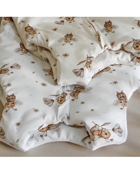 Cotton Baby Sleeping bag with legs 3-4 years Bees | Waldin