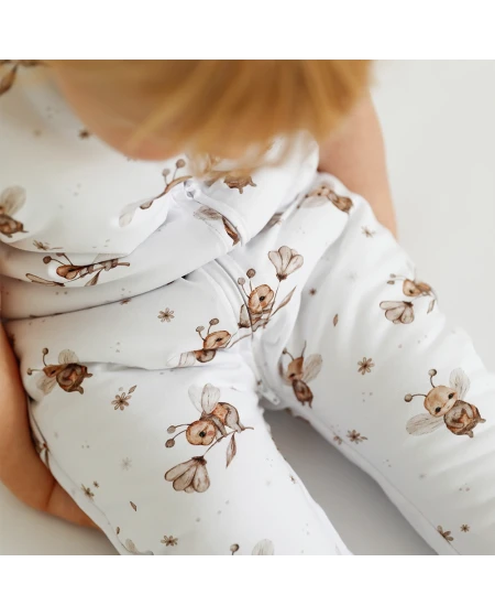 Cotton Baby Sleeping bag with legs 3-4 years Bees | Waldin